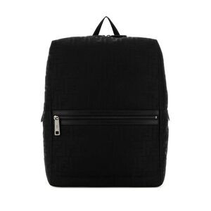Fendi Men Black Canvas Fendi Lui Backpack